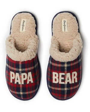 Dearfoams Papa Bear Plaid Dad Scuff Slipper - Multicolor