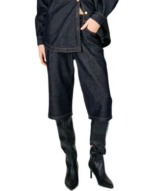 Line & Dot Roxie Mid-low Jorts - Blue