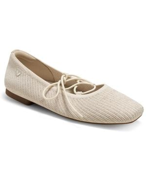 VIVAIA Miley 3 Laces Included Square-toe Lace-up Mary Janes Flats - White