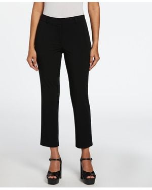 Rafaella Petite Classic Fit Clean Straight Leg Ankle Pants - Black
