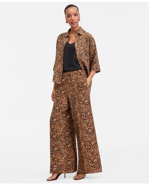 INC International Concepts Flowy Blouse - Brown