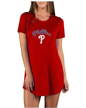Concepts Sport Philadelphia Phillies Marathon Knit Nightshirt - Red