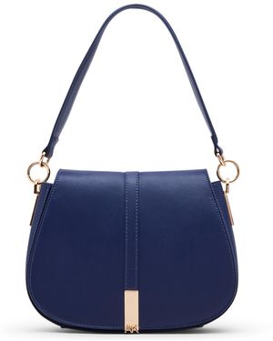 Anne Klein Convertible Strap Small Saddle Bag - Blue
