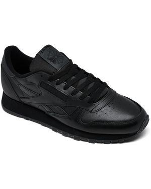 Reebok Classic Leather Casual Sneakers From Finish Line - Black