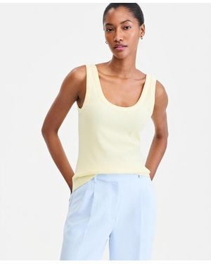On 34th Scoop-neck Layering Tank Top - White
