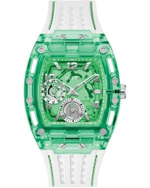 Guess Multi-function Green Silicone Strap Watch