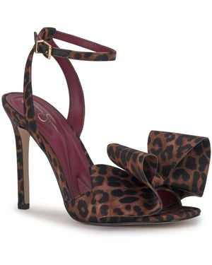Jessica Simpson Olivine Bow High-heel Stiletto Dress Sandals - Brown