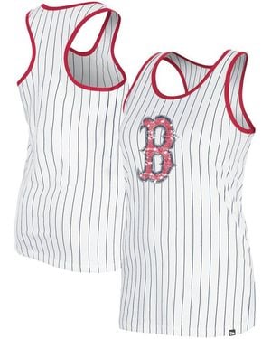 KTZ Cleveland Guardians Gameday Pinstripe Tank Top - White