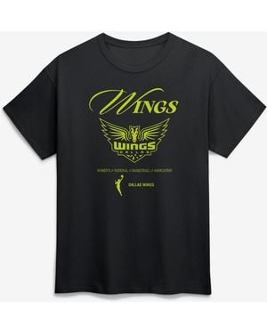 LOGO ATHLETIC Dallas Wings In Motion Screen-printed Crewneck T-shirt - Black