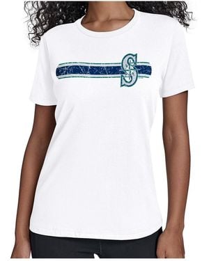 Starter Seattle Mariners Team Stripe T-shirt - White