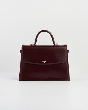 Fable England Ruby Structured Medium Tote - Purple