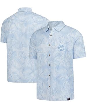 Margaritaville Chicago Cubs Linen Party Button-up Shirt - Blue