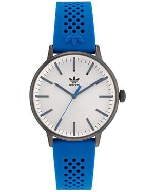 adidas Quartz Analog Stainless Steel Watch With Rubber Bracelet - Blue