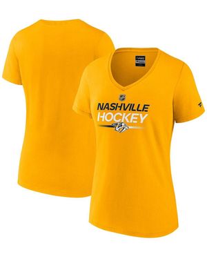 Fanatics Nashville Predators Authentic Pro Primary V-neck T-shirt - Yellow