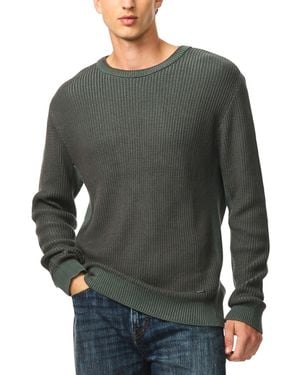 Buffalo David Bitton Wiles Crewneck Waffle-knit Sweater - Gray