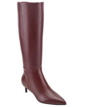 Bandolino Sloan Tall Kitten Heel Dress Boots Regular Wide Calf - Red