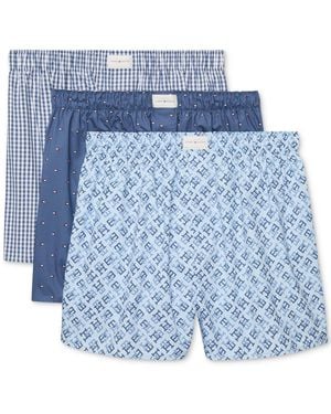 Tommy Hilfiger 3-pk. Woven Boxers - Blue