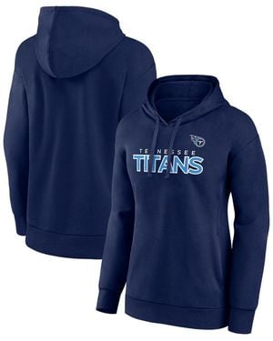 Fanatics Tennessee Titans Iconic Cotton Fleece Checklist Pullover Hoodie - Blue
