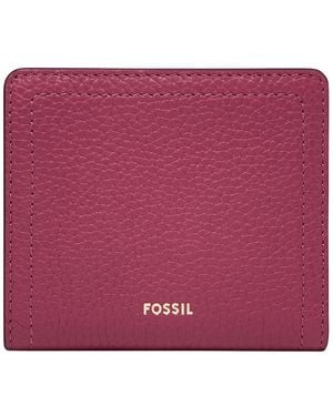 Fossil Logan Leather Small Bifold Wallet - Purple