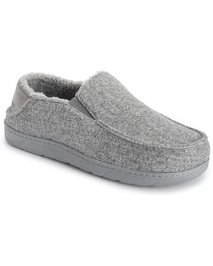 Muk Luks Owen Full Foot Slippers - Gray