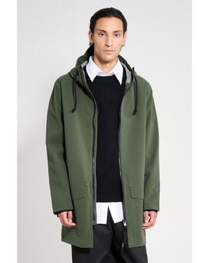 Stutterheim Stockholm Matte Winter Coat - Green