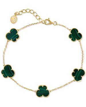 Effy Effy Clover Station Fine Link Chain Bracelet - Green