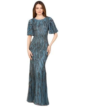 Lara Beaded Gown - Blue
