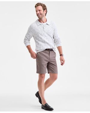 Club Room Regular-fit Checked Plaid 9" Shorts - White