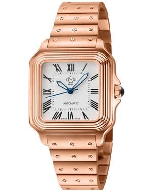 Gevril Swiss Made Lusso Lx Swiss Automatic Ip Stainless Steel Bamboo Links Bracelet Watch - Multicolor