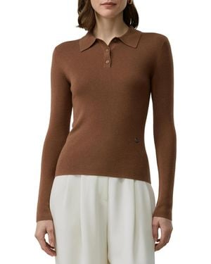 LILYSILK Silk-cashmere Polo - Brown