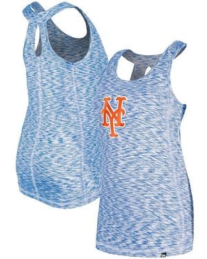 KTZ New York Mets Space Dye Keyhole Back Tank Top - Blue