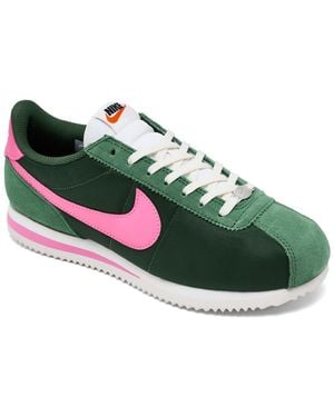 Nike Cortez Nylon Casual Sneakers From Finish Line - Green