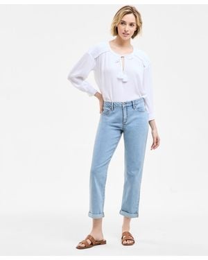 Style & Co. High Stretch Mid-rise Girlfriend Jeans - Blue