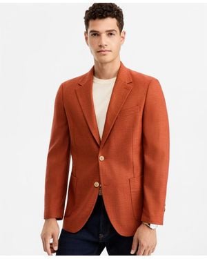 Nautica Men Modern-fit Active Stretch Structure Weave Sport Coat - Orange
