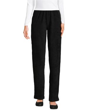 Lands' End Sport Knit High Rise Corduroy Pants - Black