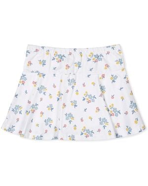 Hope & Henry Little And Big Girls' Organic Printed Knit Skort - White