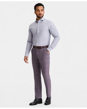 Ted Baker Ted By Modern-fit Wool-blend Plaid Suit Separate Pants - Blue