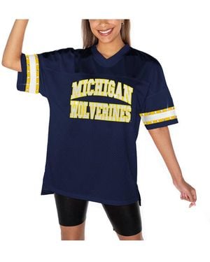 Gameday Couture Michigan Wolverines Until Kickoff Rhinestone Fashion T-shirt - Blue