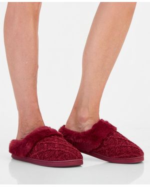 Charter Club Quilted Hoodback Boxed Slippers - Red