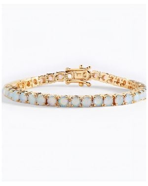 Mint & Lily Blue Opal Tennis Bracelet - White