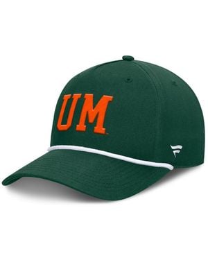 Fanatics Miami Hurricanes Foul Ball Rope Adjustable Hat - Green
