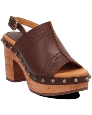 Dingo Clover Wooden Sandal - Brown