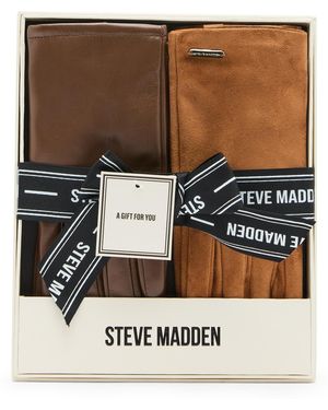 Steve Madden 2-piece Trendy Gloves Set - Black