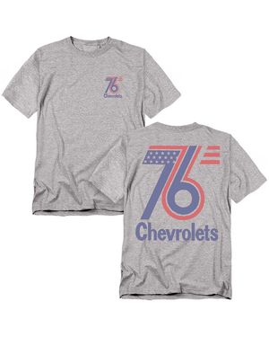 Corvette Chevrolet 76 Logo Front Back T-shirt - Gray