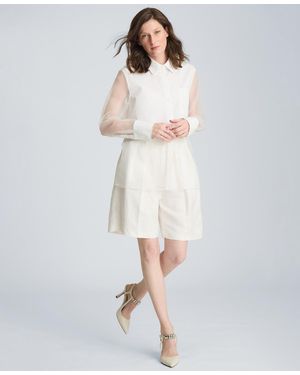 Kenneth Cole Cotton-blend Long-sleeve Shirt - White