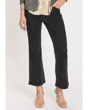 Olsen 's Mona Fit Embellished Cropped Jean - Black