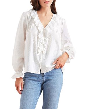 Paneros Clothing Cotton Long Sleeve Chloe Shirt In - White