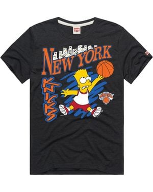 Homage And New York Knicks X The Simpsons Bart Tri-blend T-shirt - Black