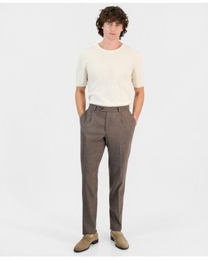 Michael Kors Linen Blend Classic-fit Pant - White