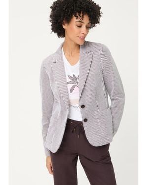 Olsen Seersucker Blazer - White